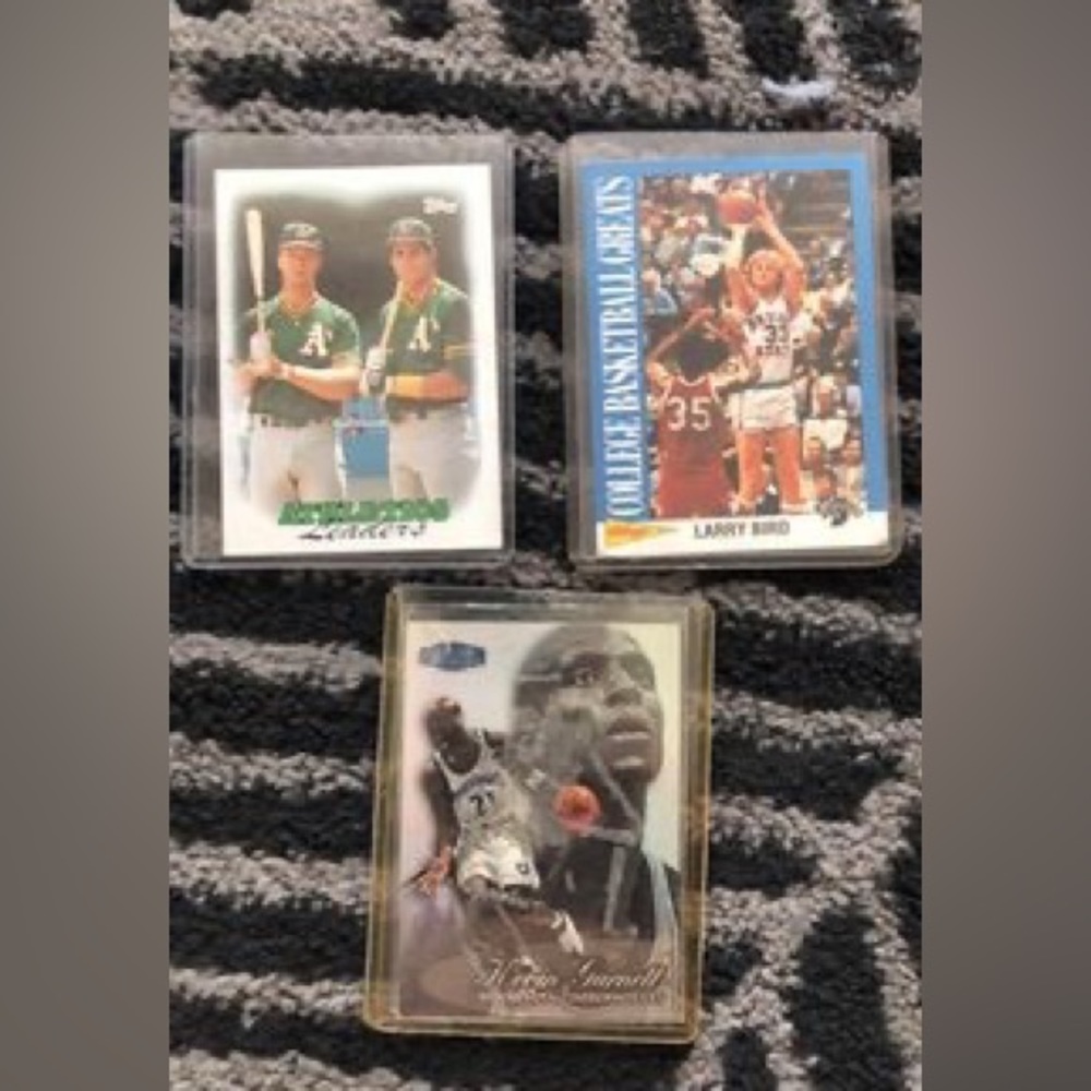 Kevin Garnett Jose Canseco and Larry Bird Cards